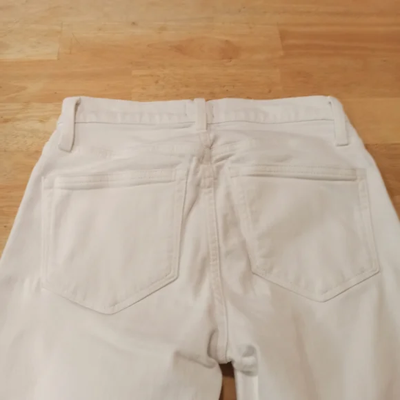 J Crew Flare Crop Jean in White Denim Signature Stretch Women's 25 - Picture 10 of 16